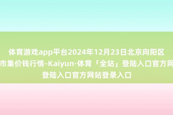 体育游戏app平台2024年12月23日北京向阳区大洋路空洞市集价钱行情-Kaiyun·体育「全站」登陆入口官方网站登录入口