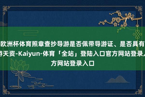 欧洲杯体育照章查抄导游是否佩带导游证、是否具有导游天资-Kaiyun·体育「全站」登陆入口官方网站登录入口
